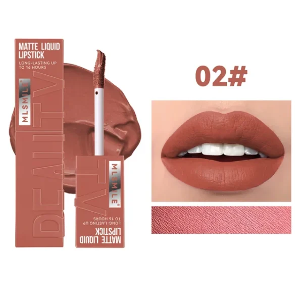 Nude Matte Lip Gloss – Waterproof, Long-Lasting, Non-Fading Velvet Liquid Lipstick - Image 6