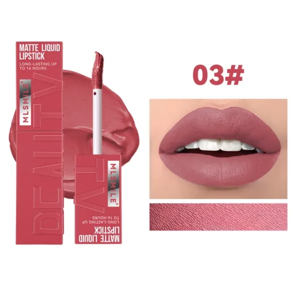 Nude Matte Lip Gloss – Waterproof, Long-Lasting, Non-Fading Velvet Liquid Lipstick - Image 7