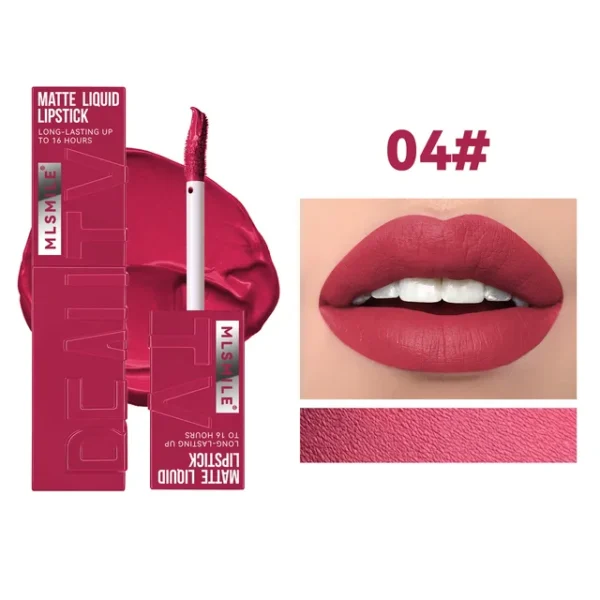 Nude Matte Lip Gloss – Waterproof, Long-Lasting, Non-Fading Velvet Liquid Lipstick - Image 8