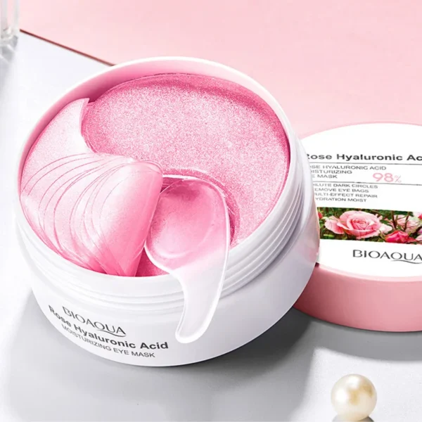 BIOAQUA Rose Hyaluronic Acid Eye Mask – Anti Dark Circles & Puffiness, Firming Eye Patches