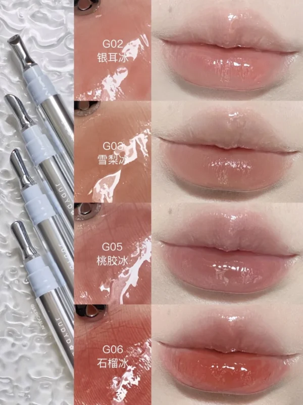 Judydoll Ice Diamond Essence Lip Gloss – Hydrating, Plumping, Mirror Shine Lip Tint - Image 4