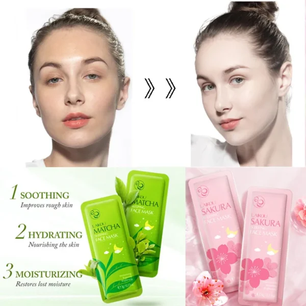 LAIKOU  Hydrating Night Face Mask – Moisturizing & Repairing Sheet Masks - Image 2