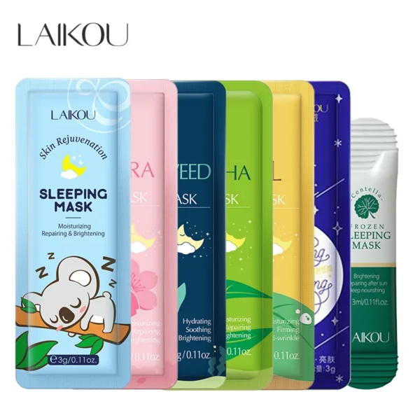 LAIKOU  Hydrating Night Face Mask – Moisturizing & Repairing Sheet Masks