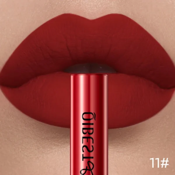 QIBEST Matte Liquid Lipstick – Waterproof, Long-Lasting, Velvet Lip Tint – Highly Pigmented Nude & Red Lip Gloss for All-Day Wear - Image 14