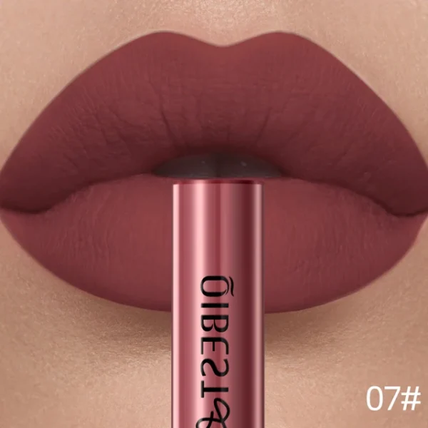 QIBEST Matte Liquid Lipstick – Waterproof, Long-Lasting, Velvet Lip Tint – Highly Pigmented Nude & Red Lip Gloss for All-Day Wear - Image 15