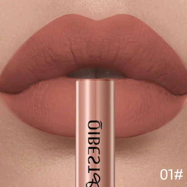 QIBEST Matte Liquid Lipstick – Waterproof, Long-Lasting, Velvet Lip Tint – Highly Pigmented Nude & Red Lip Gloss for All-Day Wear - Image 16