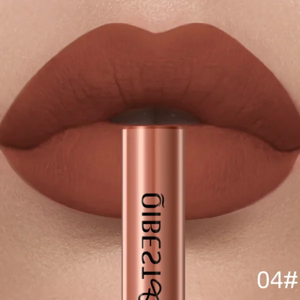 QIBEST Matte Liquid Lipstick – Waterproof, Long-Lasting, Velvet Lip Tint – Highly Pigmented Nude & Red Lip Gloss for All-Day Wear - Image 17