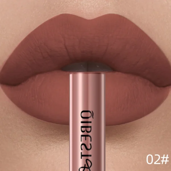 QIBEST Matte Liquid Lipstick – Waterproof, Long-Lasting, Velvet Lip Tint – Highly Pigmented Nude & Red Lip Gloss for All-Day Wear - Image 18