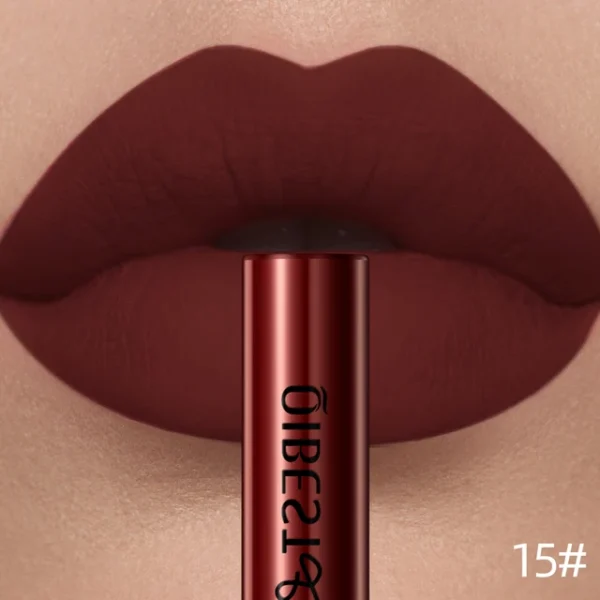QIBEST Matte Liquid Lipstick – Waterproof, Long-Lasting, Velvet Lip Tint – Highly Pigmented Nude & Red Lip Gloss for All-Day Wear - Image 19