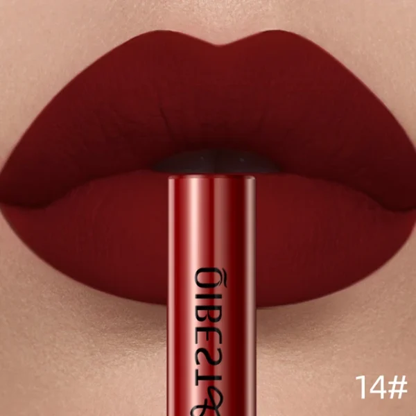 QIBEST Matte Liquid Lipstick – Waterproof, Long-Lasting, Velvet Lip Tint – Highly Pigmented Nude & Red Lip Gloss for All-Day Wear - Image 24
