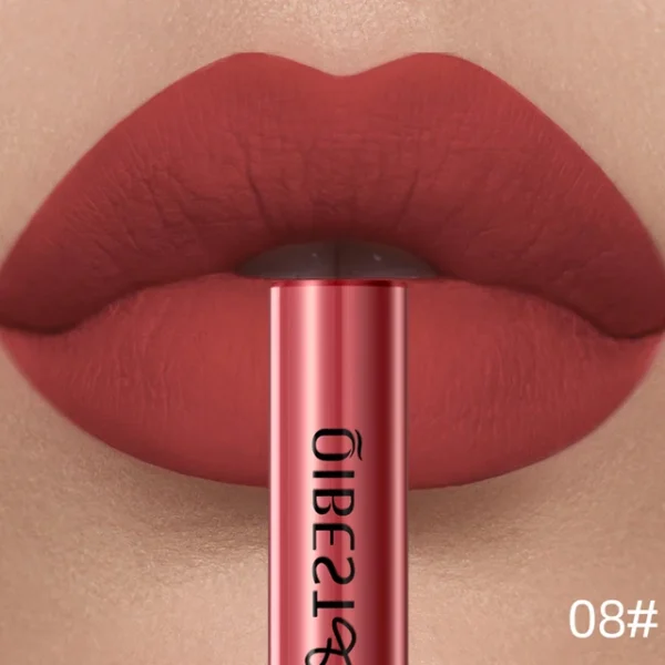 QIBEST Matte Liquid Lipstick – Waterproof, Long-Lasting, Velvet Lip Tint – Highly Pigmented Nude & Red Lip Gloss for All-Day Wear - Image 26
