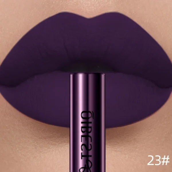 QIBEST Matte Liquid Lipstick – Waterproof, Long-Lasting, Velvet Lip Tint – Highly Pigmented Nude & Red Lip Gloss for All-Day Wear - Image 10