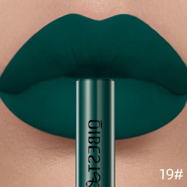QIBEST Matte Liquid Lipstick – Waterproof, Long-Lasting, Velvet Lip Tint – Highly Pigmented Nude & Red Lip Gloss for All-Day Wear - Image 4