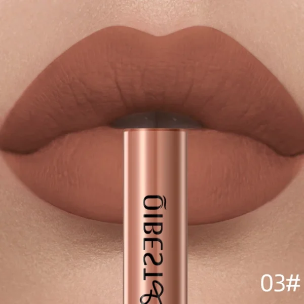 QIBEST Matte Liquid Lipstick – Waterproof, Long-Lasting, Velvet Lip Tint – Highly Pigmented Nude & Red Lip Gloss for All-Day Wear - Image 12