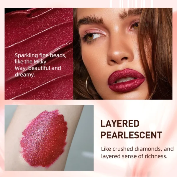 QIBEST Waterproof Diamond Shimmer Glitter Lip Gloss - Image 5