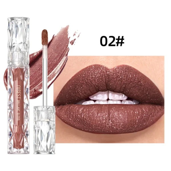 QIBEST Waterproof Diamond Shimmer Glitter Lip Gloss - Image 8