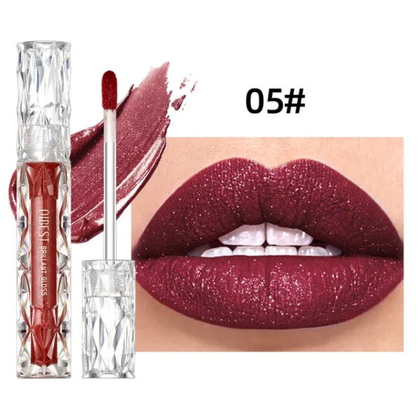 QIBEST Waterproof Diamond Shimmer Glitter Lip Gloss - Image 11