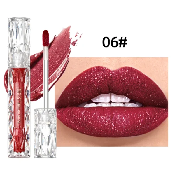 QIBEST Waterproof Diamond Shimmer Glitter Lip Gloss - Image 12