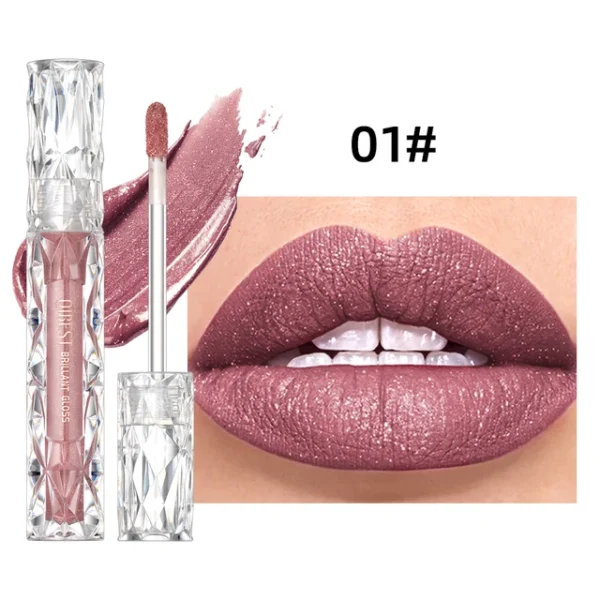 QIBEST Waterproof Diamond Shimmer Glitter Lip Gloss - Image 7