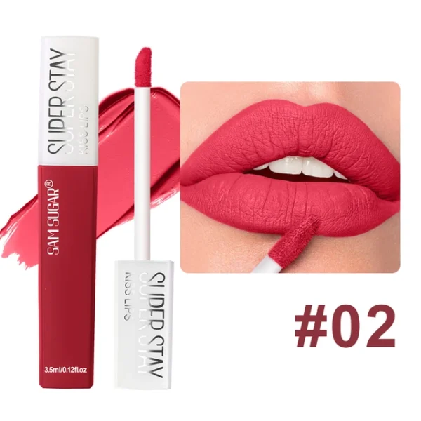 SAM SUGAR Matte Lip Glaze – Non-Stick, Waterproof, Long-Lasting Velvet Lipstick - Image 4