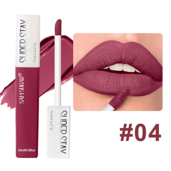SAM SUGAR Matte Lip Glaze – Non-Stick, Waterproof, Long-Lasting Velvet Lipstick - Image 7