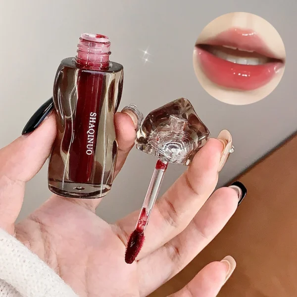 SHAQINUO Mirror Jelly Lip Glaze – Waterproof, Moisturizing, Long-Lasting Lip Gloss & Tint - Image 3