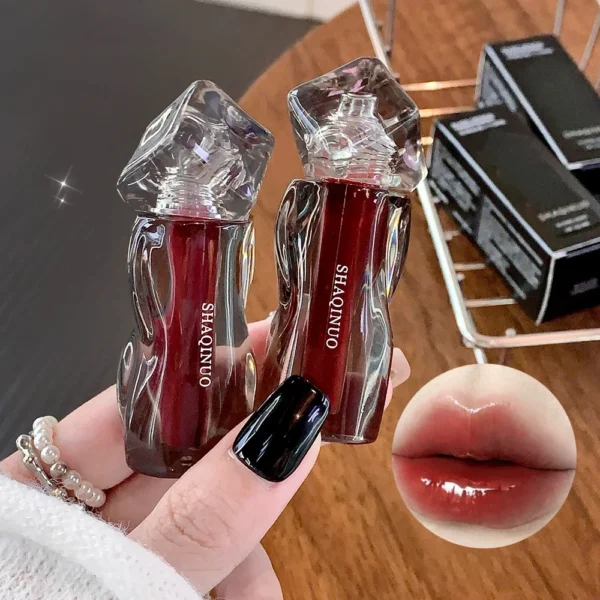 SHAQINUO Mirror Jelly Lip Glaze – Waterproof, Moisturizing, Long-Lasting Lip Gloss & Tint