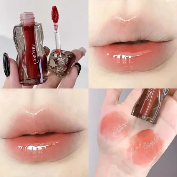 SHAQINUO Mirror Jelly Lip Glaze – Waterproof, Moisturizing, Long-Lasting Lip Gloss & Tint - Image 9