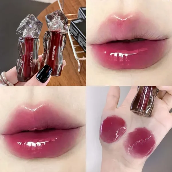 SHAQINUO Mirror Jelly Lip Glaze – Waterproof, Moisturizing, Long-Lasting Lip Gloss & Tint - Image 11