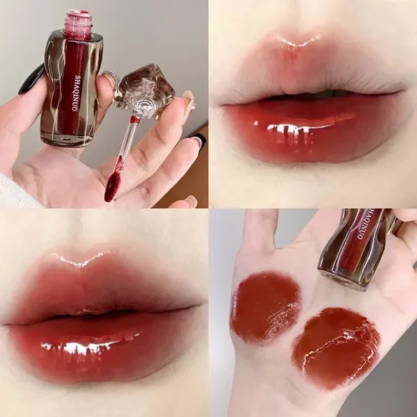 SHAQINUO Mirror Jelly Lip Glaze – Waterproof, Moisturizing, Long-Lasting Lip Gloss & Tint - Image 12